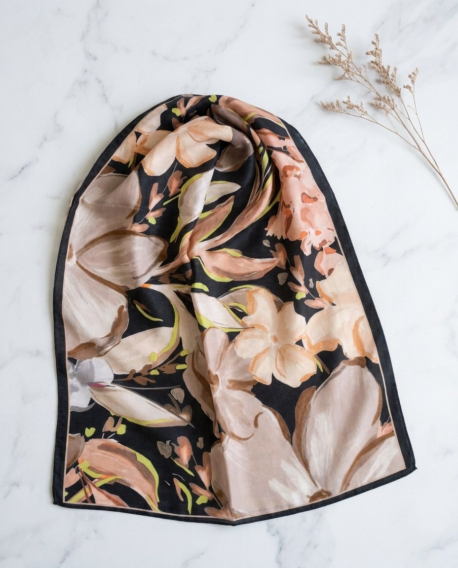 Lily Design Hijab - Black Grey view 3