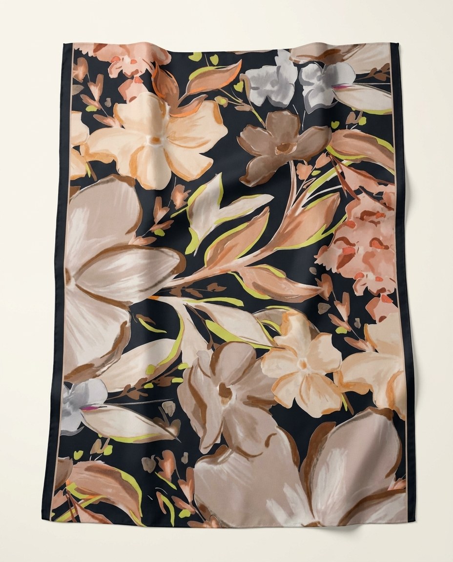 Lily Design Hijab - Black Grey scarf