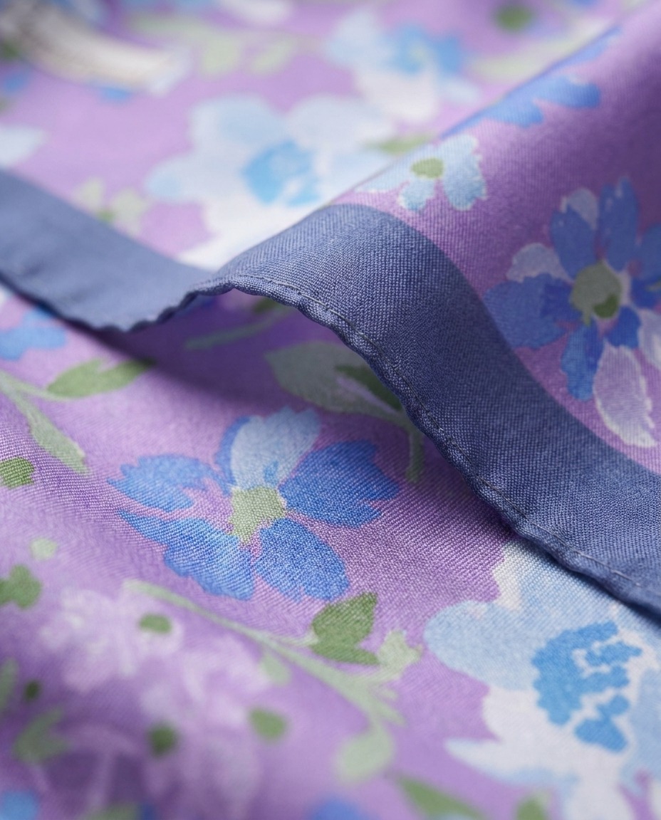 Primrose Patterned Hijab-Hyacinth view 3