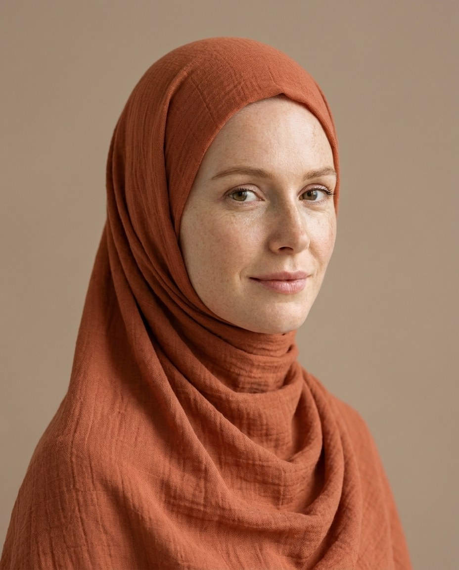 Relax Hijab - Dusty Rust view 2