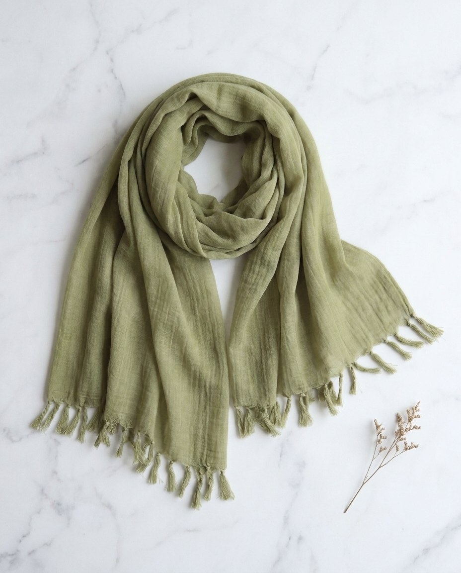 Relax Hijab - Soft Green view 3