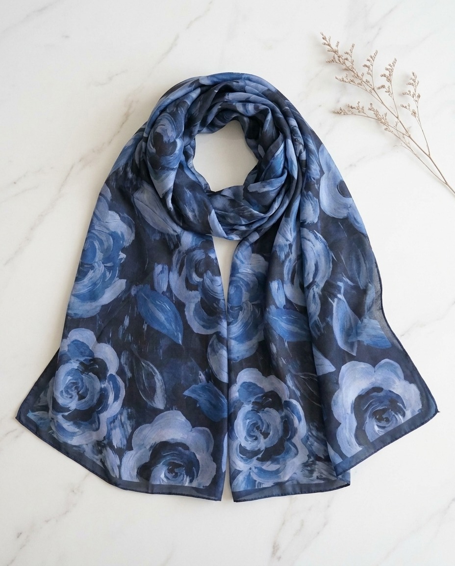 Rosara Hijab-Dark Blue view 2