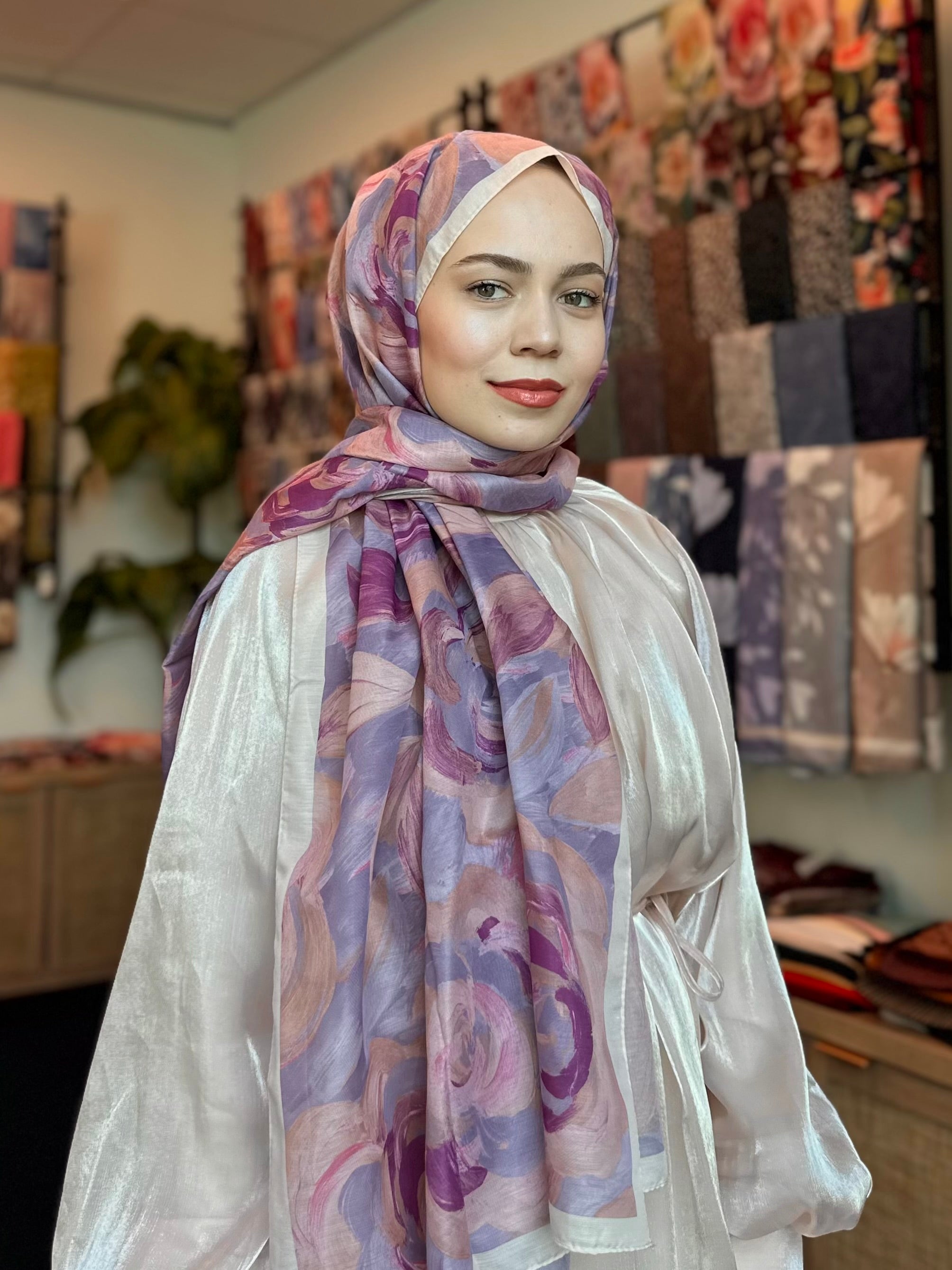 Rosara Hijab-Powder Lilac view 2