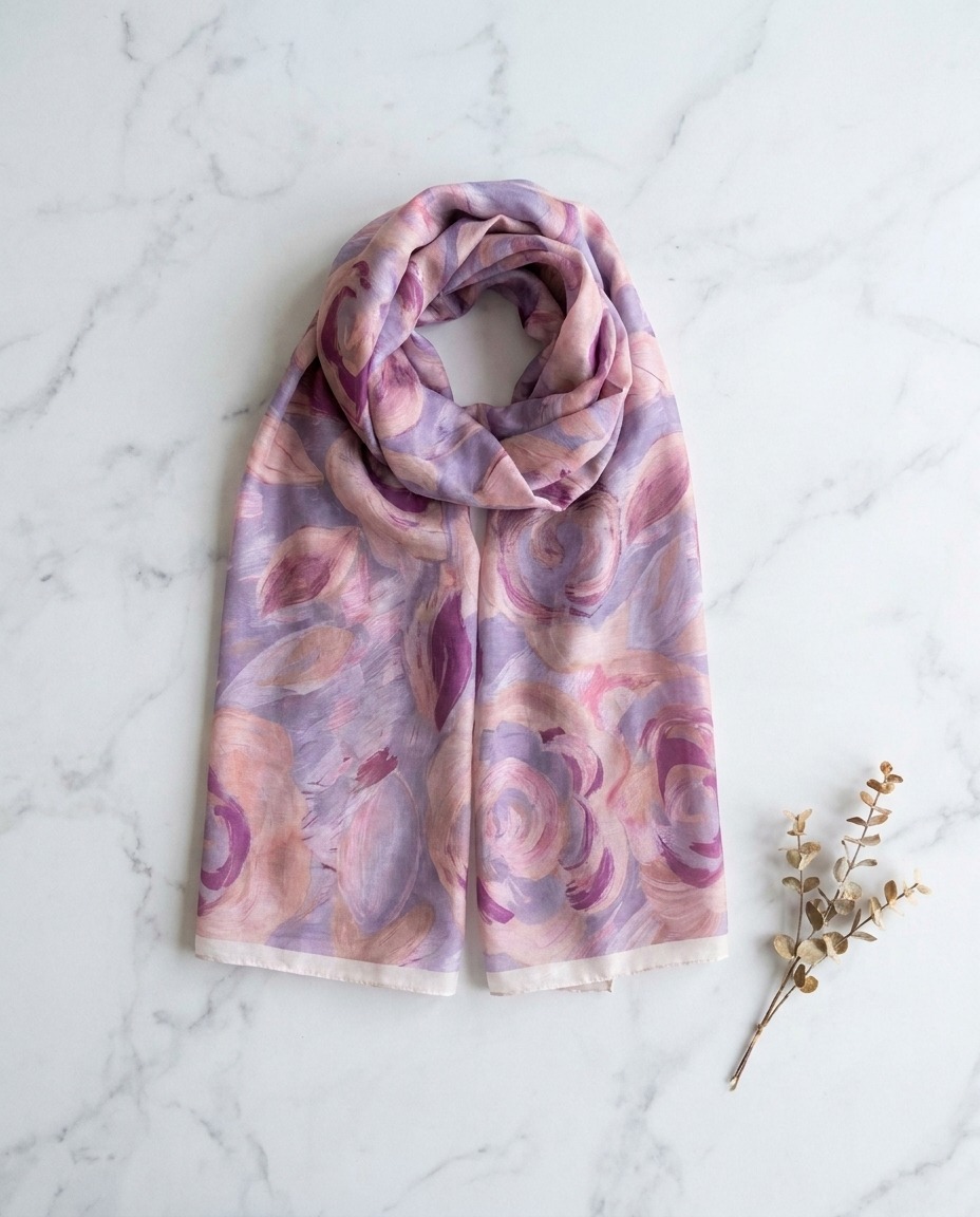 Rosara Hijab-Powder Lilac view 2