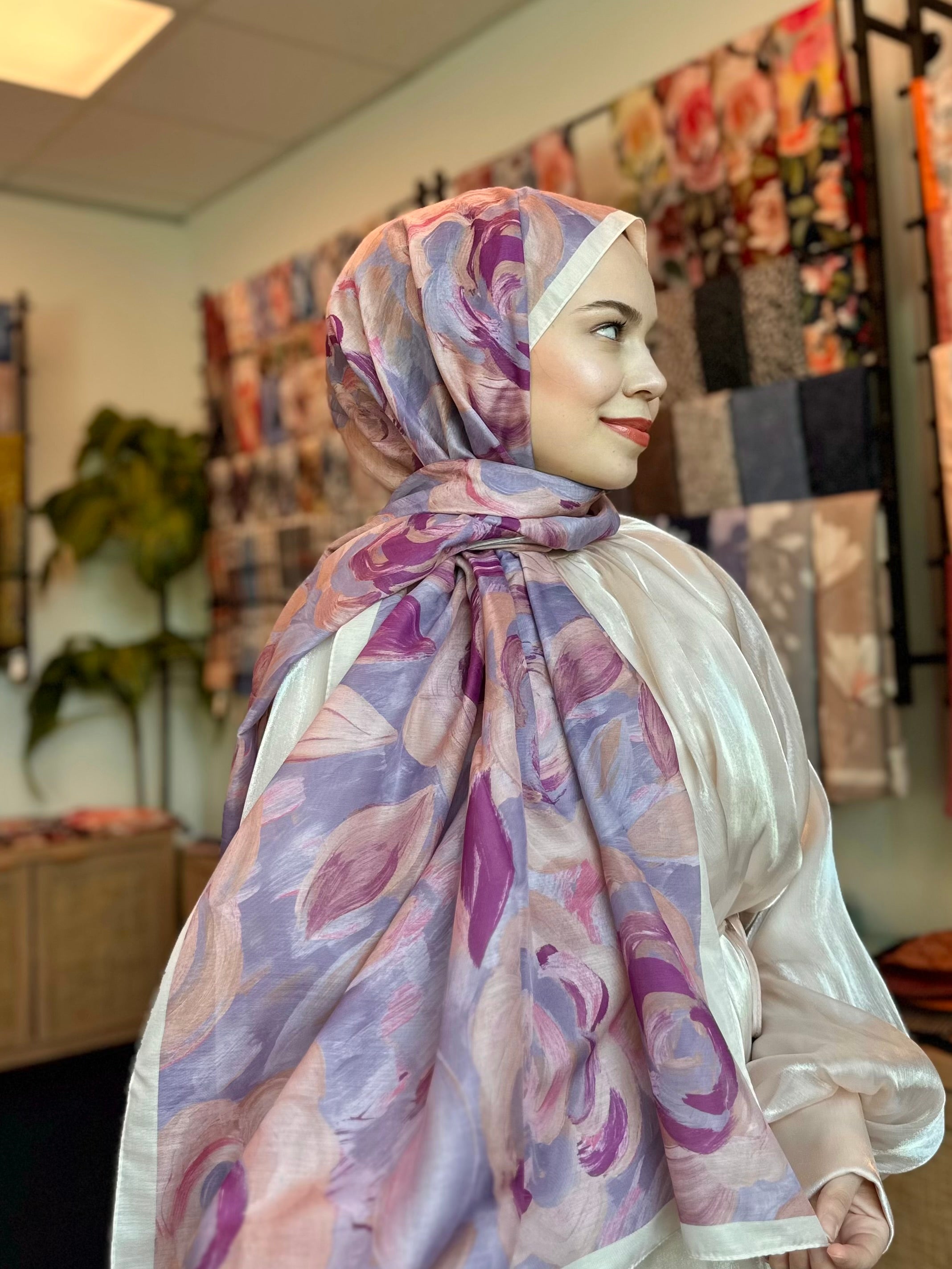 Rosara Hijab-Powder Lilac scarf