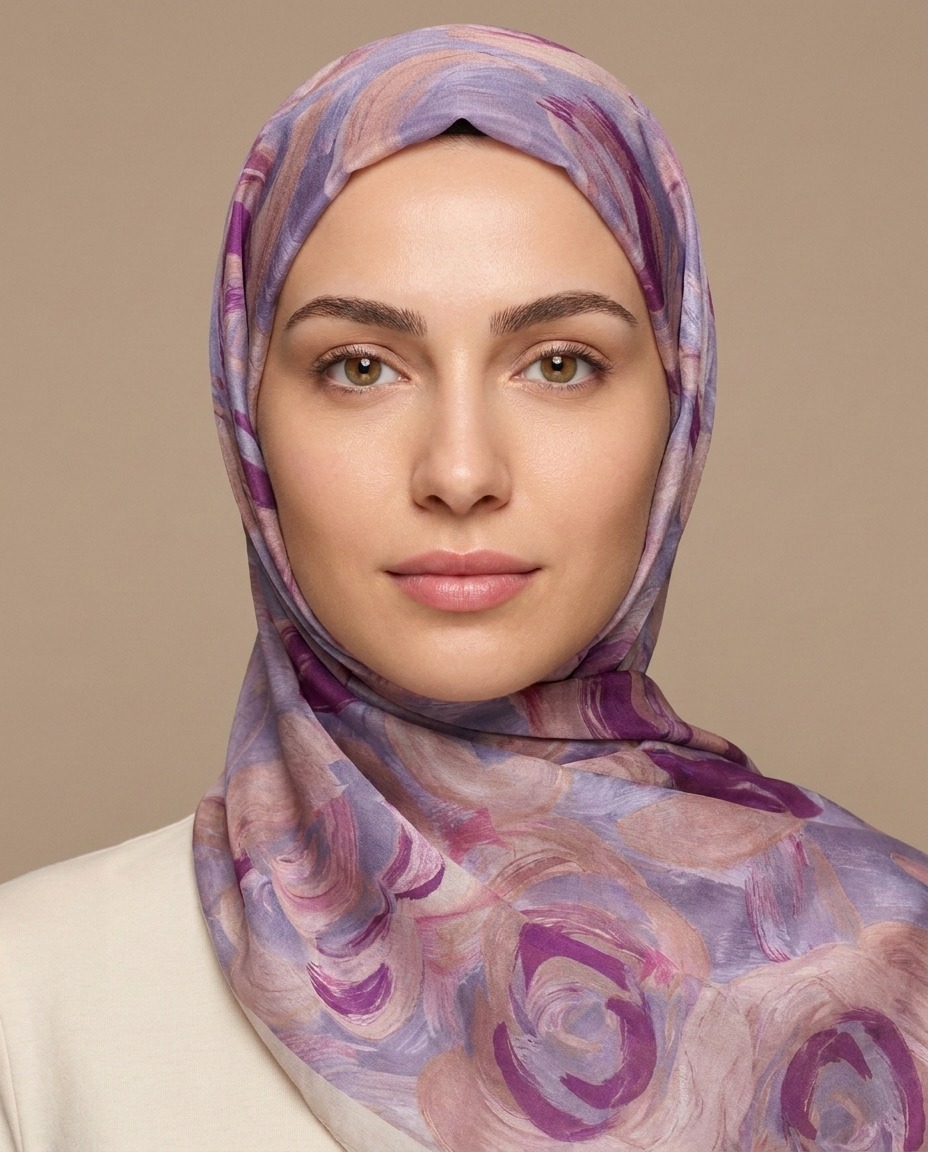 Rosara Hijab-Powder Lilac view 4