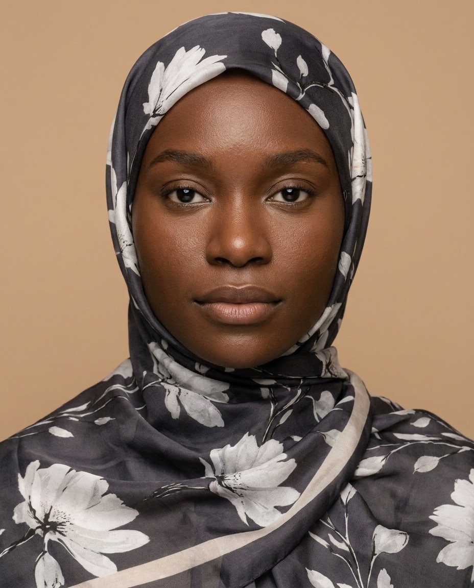 Silk Garden Hijab-Anthracite view 4