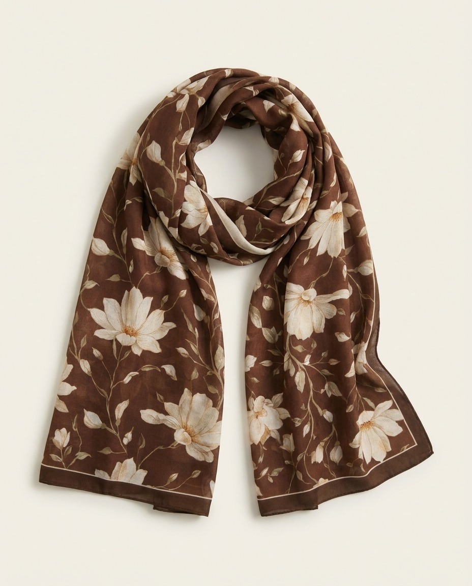 Silk Garden Hijab-Bitter scarf