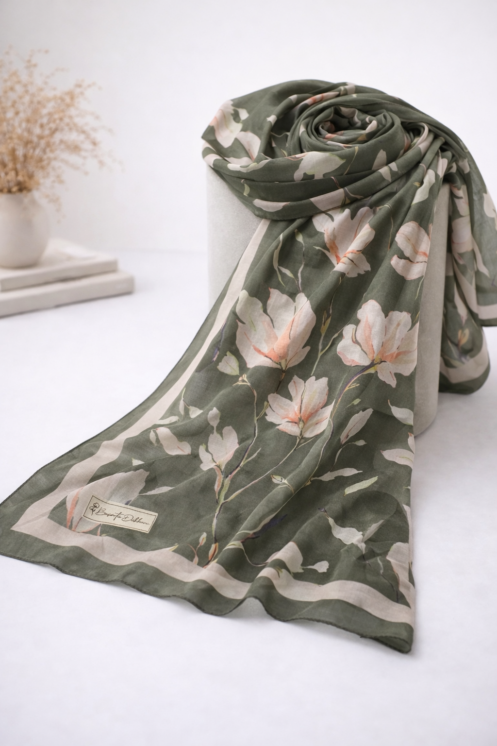 Silk Garden Hijab-Dark Green view 2