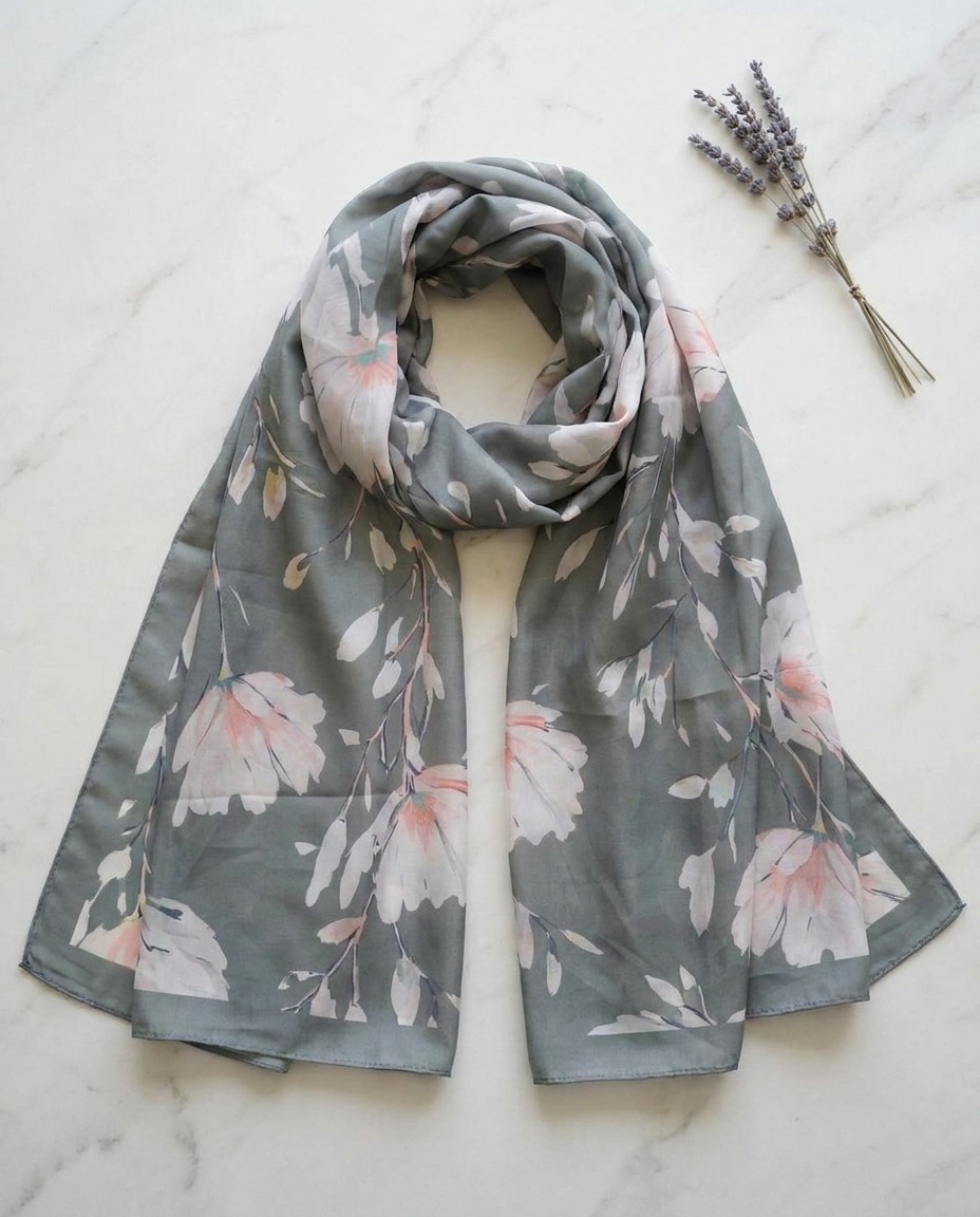 Silk Garden Hijab-Dark Green view 2