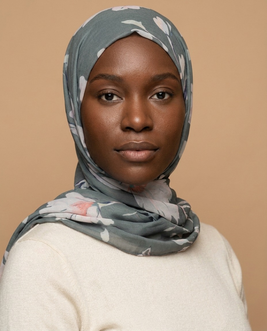 Silk Garden Hijab-Dark Green view 4