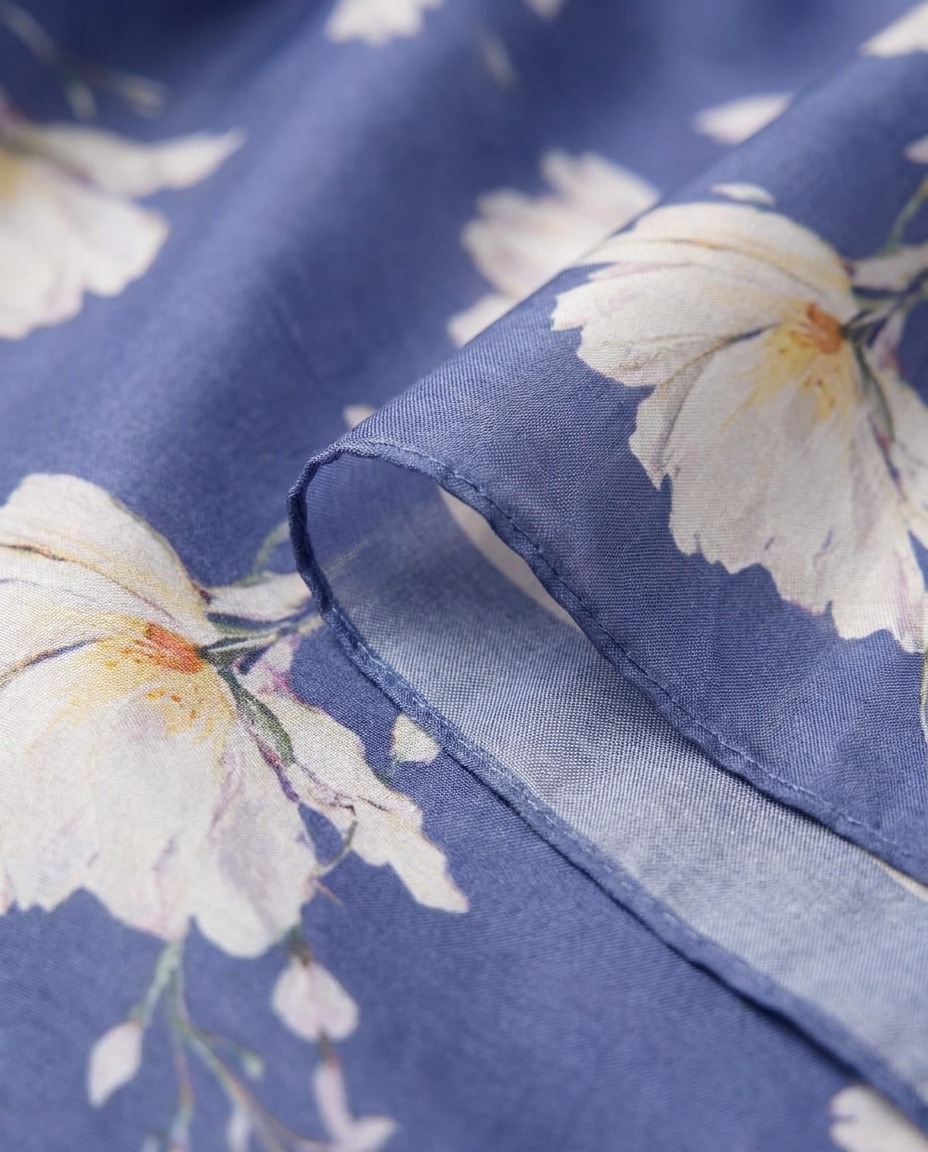 Silk Garden Hijab-Denim Blue view 3