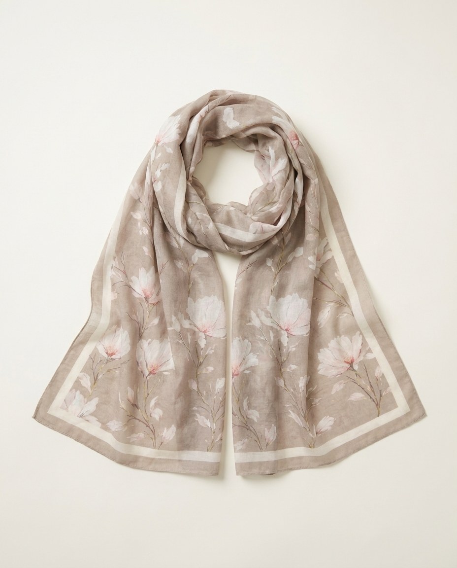 Silk Garden Hijab-Earth scarf