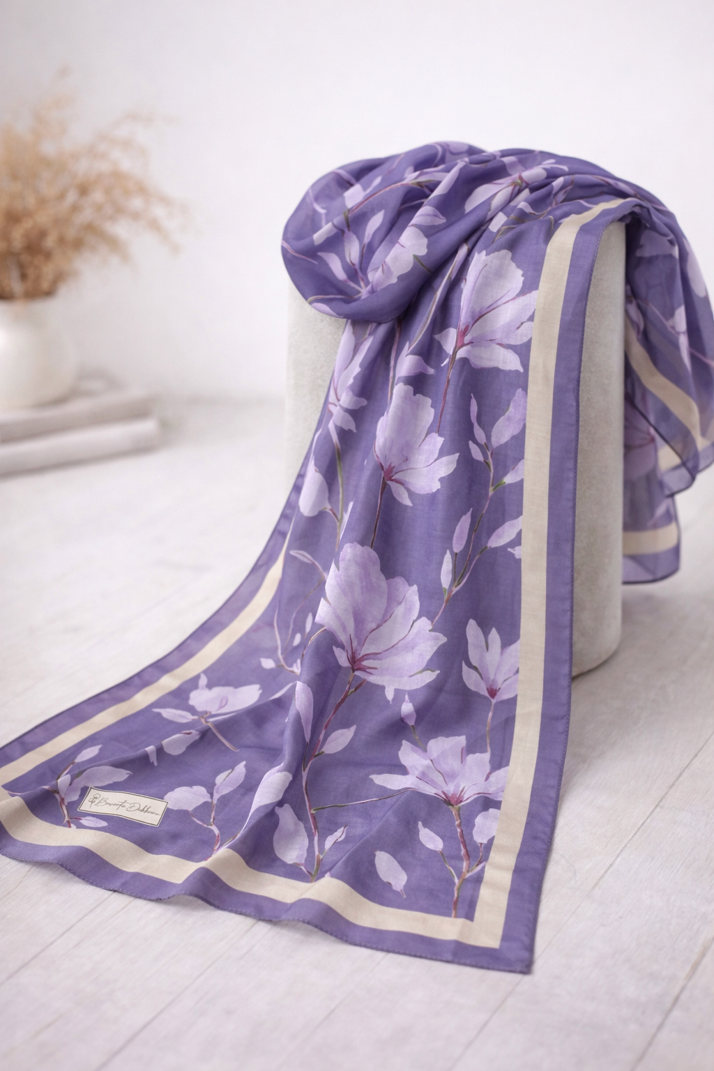 Silk Garden Hijab-Lavender view 2