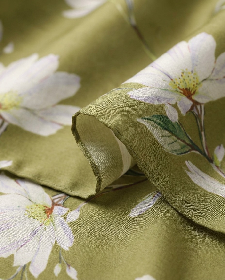 Silk Garden Hijab-Olive Green view 3