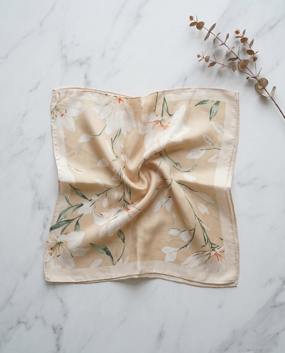 Silk Garden Hijab-Vanilla view 2