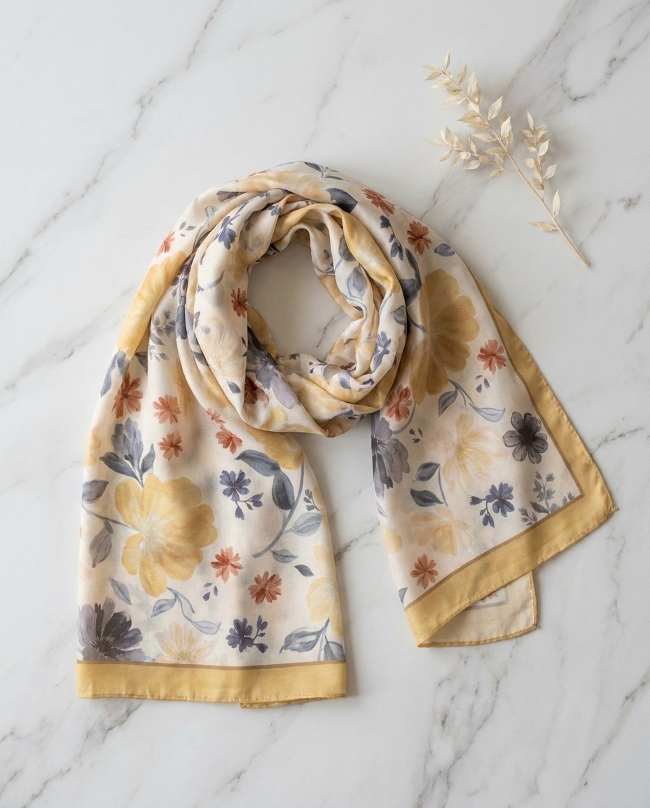 Spring Rose Hijab-Yellow view 2