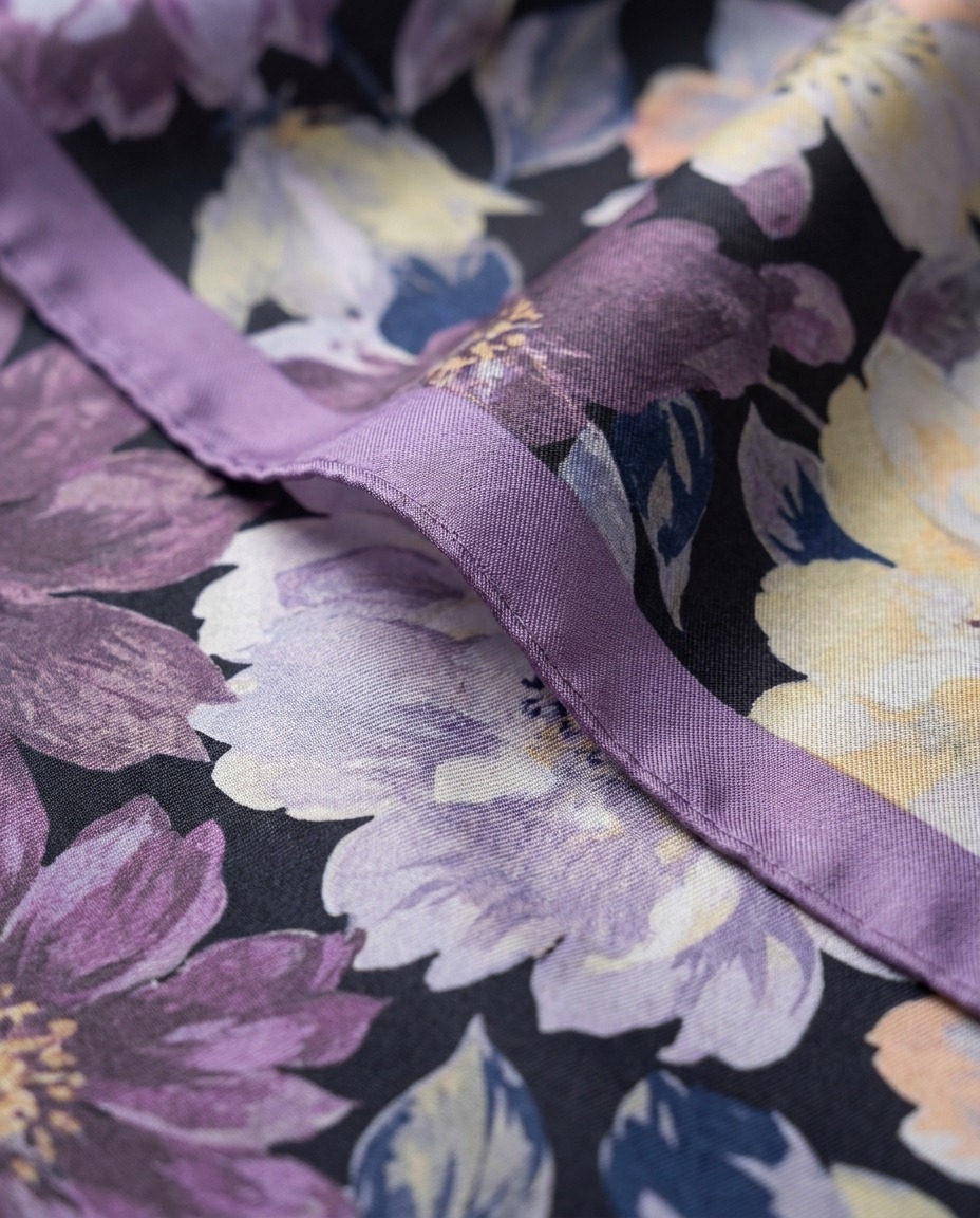Velvet Bloom Hijab-Purple view 3